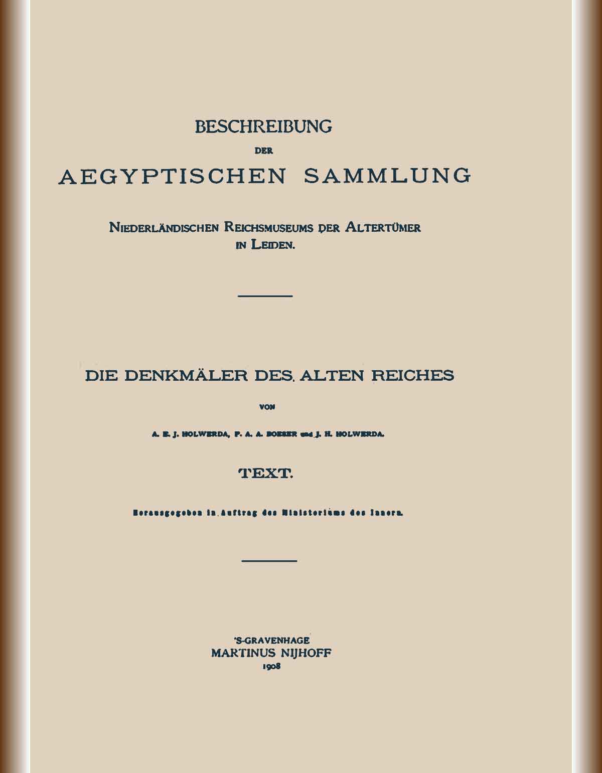 Beschreibung-der-aegyptischen-sammlung-1908-text-cover