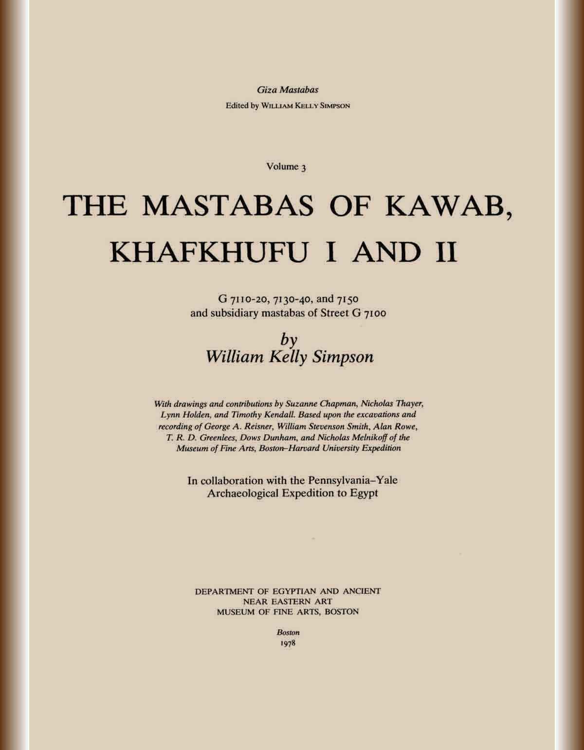 The Mastabas of Kawab-Khafkhufu I and II-cover